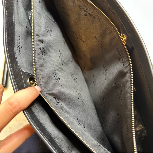 Kate Spade black leather Perry laptop tote bag - Picture 5 of 9